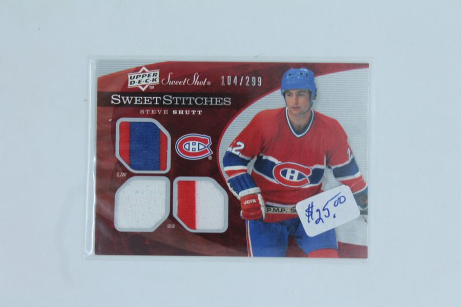 Steve Shutt 2007-08 Upper Deck Sweet Shot - Sweet Stitches #SST-SH Jersey Card #104/299