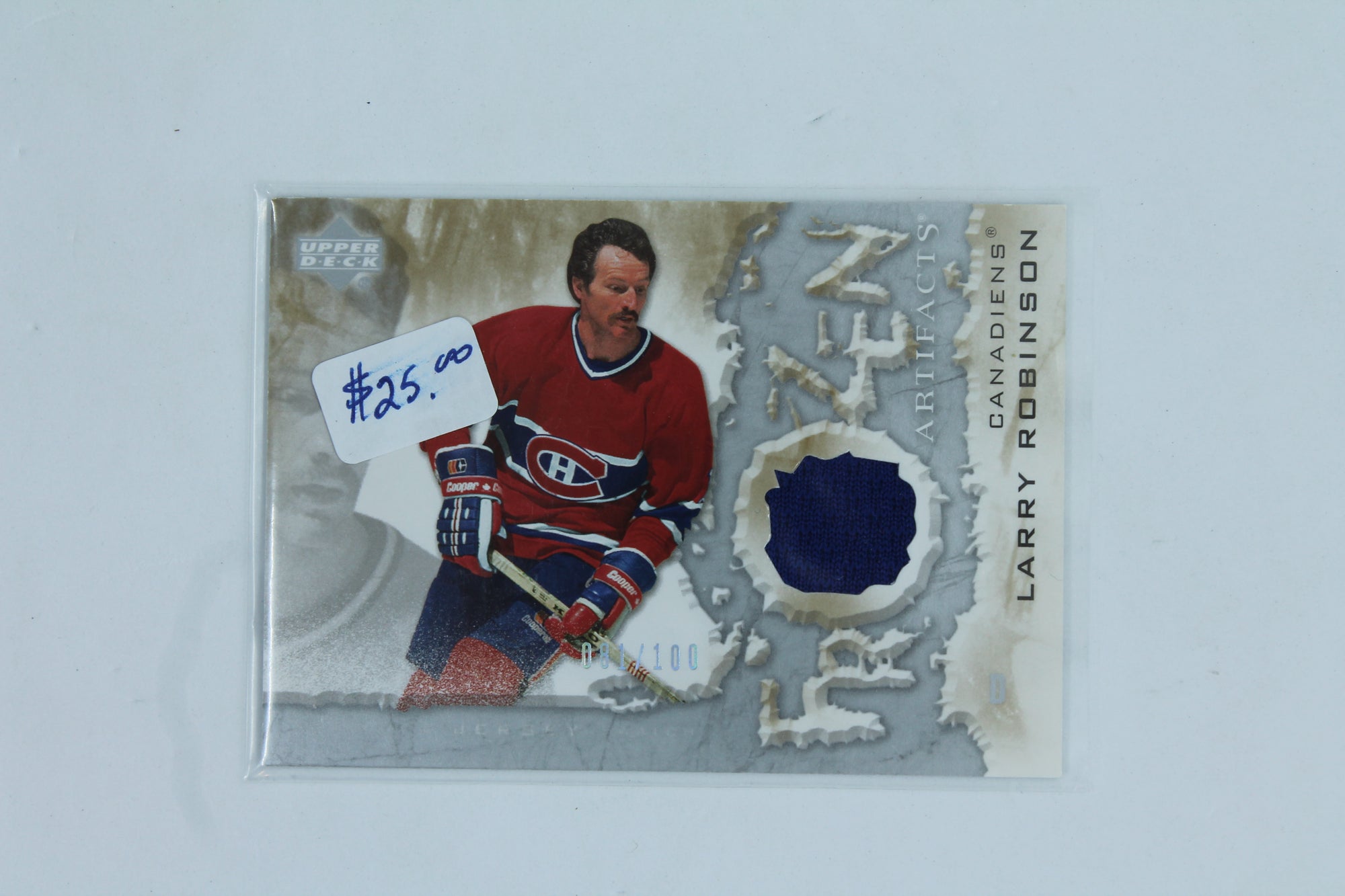 Larry Robinson 2007-08 Upper Deck Frozen Artifacts #FA-LR Jersey Card #81/100