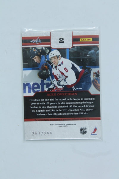 Alex Ovechkin 2010-11 Zenith - Gifted Grinders - Scraps #2  #257/299 Jersey Card