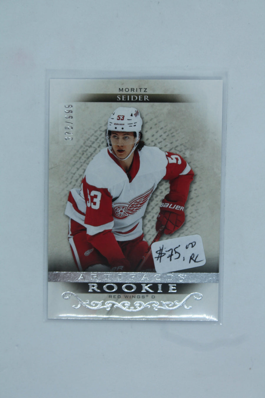 Moritz Seider 2021-22 Upper Deck Artifacts Rookie Card #375/999