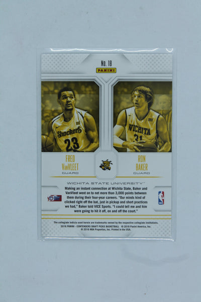 Fred VanVleet 2016-17 Panini Contenders Draft Picks - Collegiate Connections & Ron Baker Rookie Year