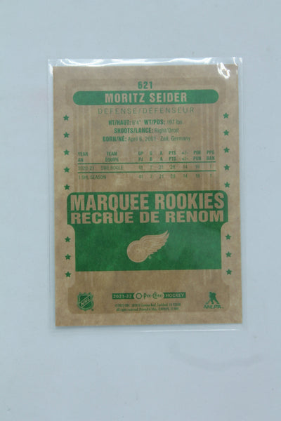 Moritz Seider 2021-22 Upper Deck Series 2 - O-Pee-Chee Update - Retro - Rookie Year