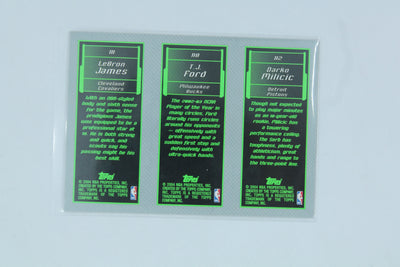 2003-04 Topps Rookie Matrix - #111-118-112 Darko Milicic, T.J. Ford, LeBron James Rookie Cards