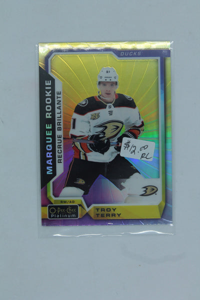 Troy Terry 2018-19 O-Pee-Chee Platinum - Rainbow Color Wheel #196 Marquee Rookies - RC