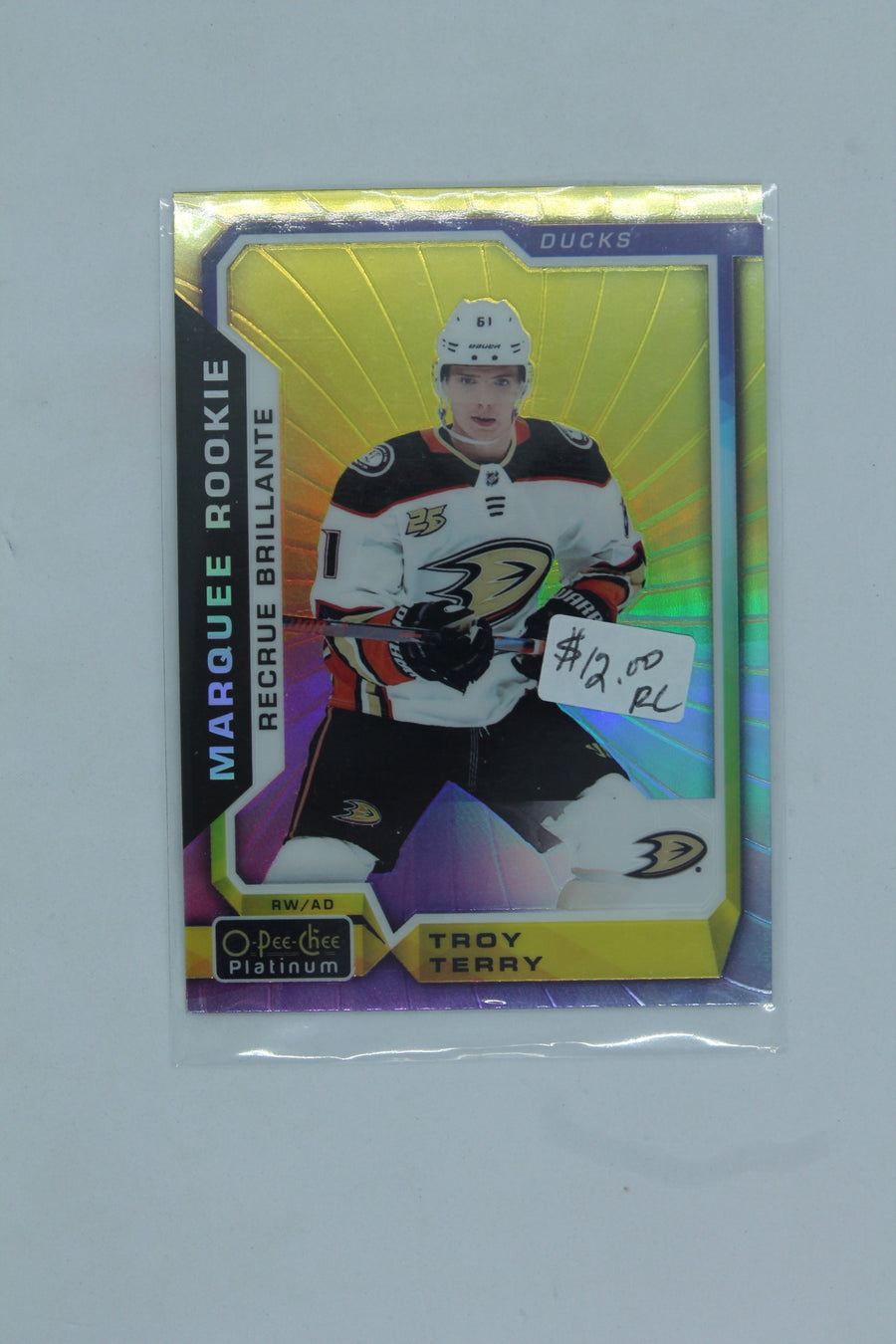 Troy Terry 2018-19 O-Pee-Chee Platinum - Rainbow Color Wheel #196 Marquee Rookies - RC