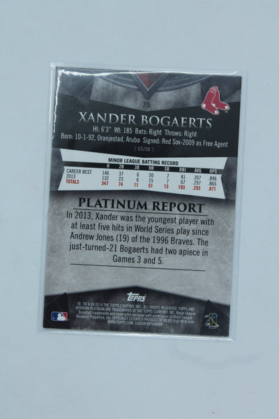 Xander Bogaerts 2014 Bowman Platinum - Gold Rookie Card