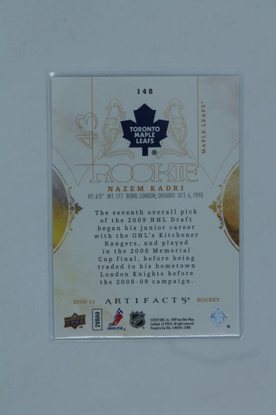 Nazem Kadri 2010-11 Upper Deck Artifacts Rookie Card   #588/999