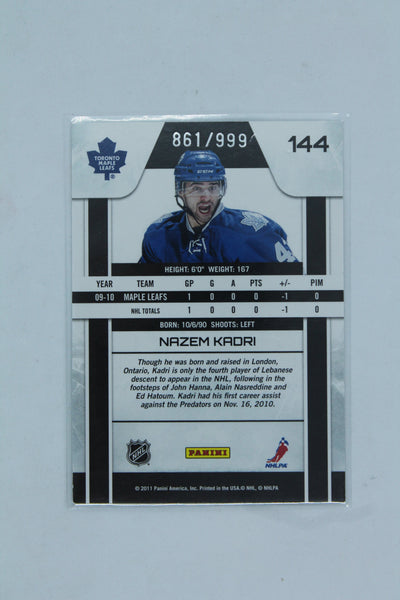 Nazem Kadri 2010-11 Zenith #861/999 Rookie Card