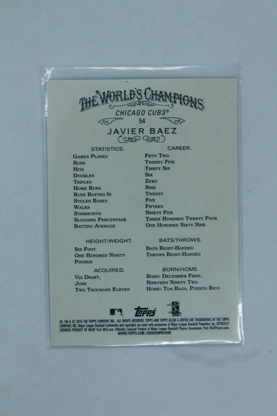 Javier Baez 2015 Topps Allen & Ginter's Rookie Card