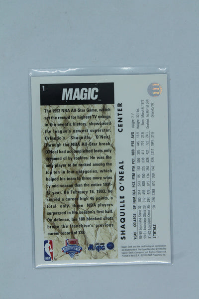 Shaquille O'Neal Upper Deck Trade Card Rookie Card #1