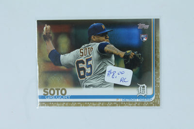Gregory Soto 2019 Topps Update Series - Gold Rookie Card #1980/2019