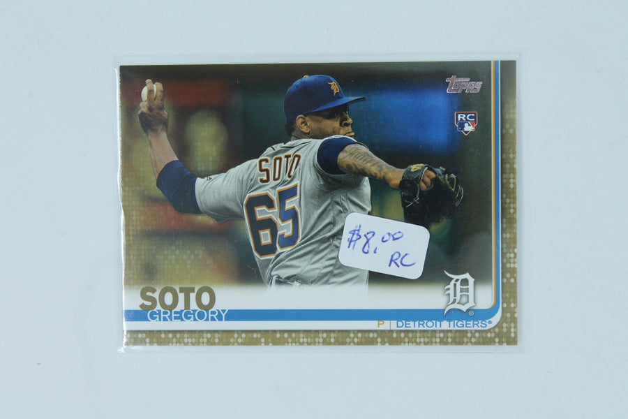 Gregory Soto 2019 Topps Update Series - Gold Rookie Card #1980/2019