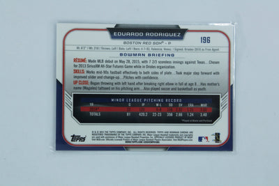 Eduardo Rodriguez 2015 Bowman Chrome Rookie Card