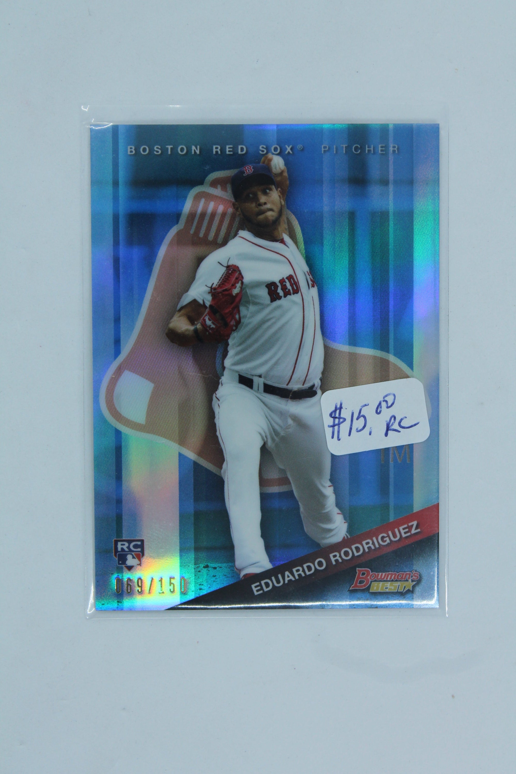 Eduardo Rodriguez 2015 Bowman's Best - Blue Refractor #69/150 Rookie Card