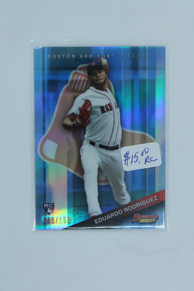 Eduardo Rodriguez 2015 Bowman's Best - Blue Refractor #69/150 Rookie Card