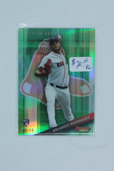 Eduardo Rodriguez 2015 Bowman's Best - Green Refractor #86/99 Rookie Card