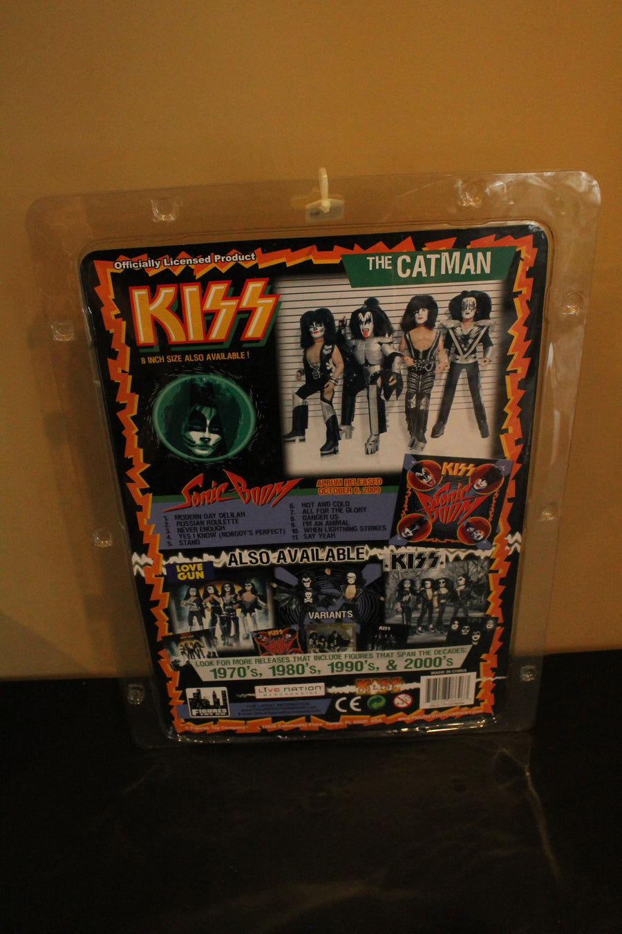 FIGURES TOY CO. KISS THE CATMAN 12 INCH ACTION FIGURE W/MINI CONCERT T-SHIRT
