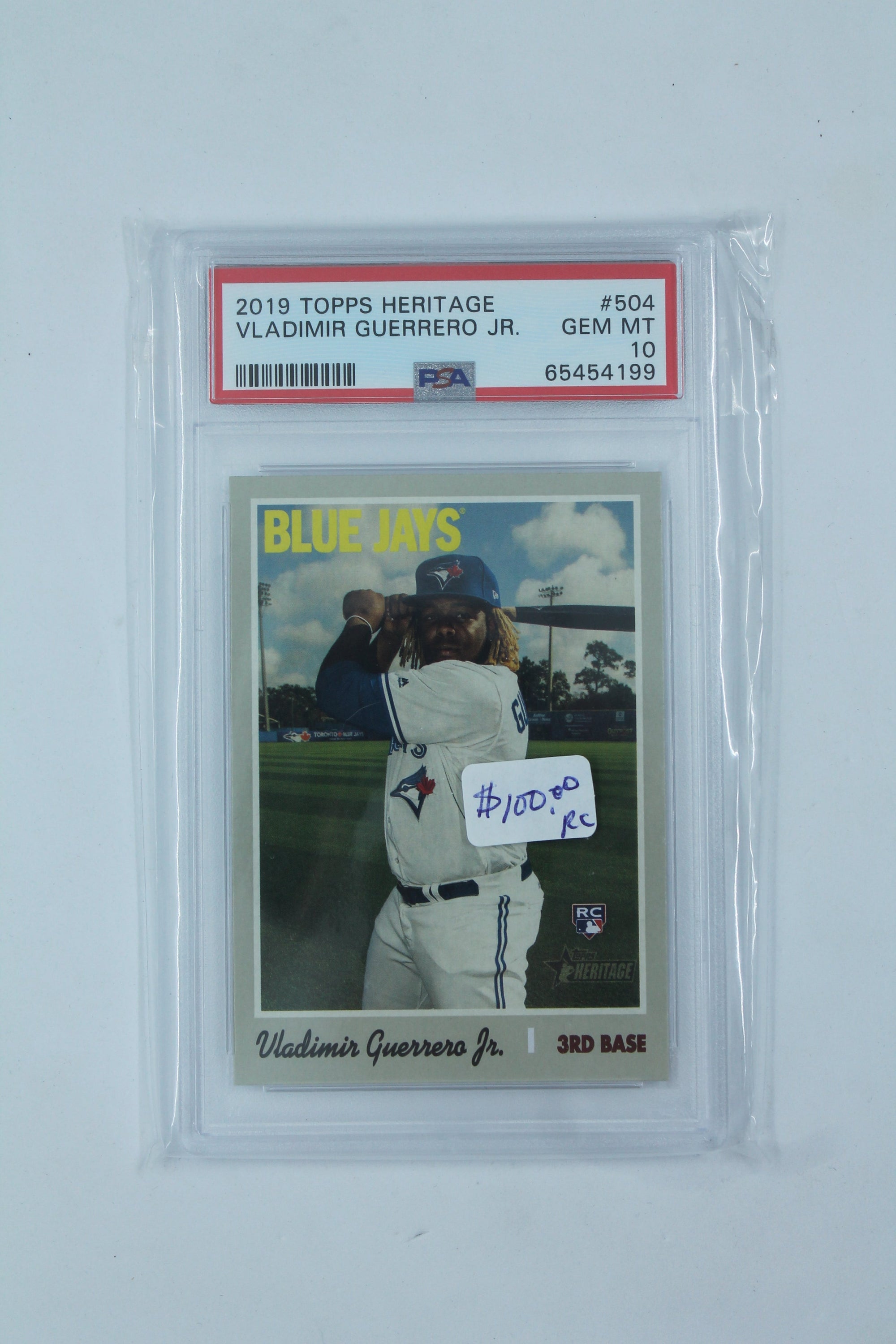 Vladimir Guerrero Jr. Rookie Card 2019 Topps Heritage - PSA 10