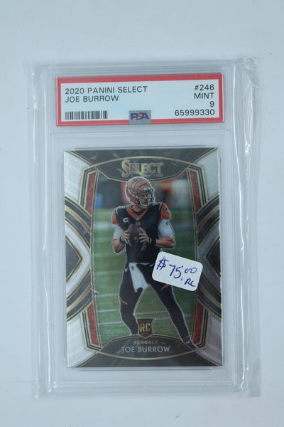 Joe Burrow 2020 Panini Select Rookie Card - PSA 9