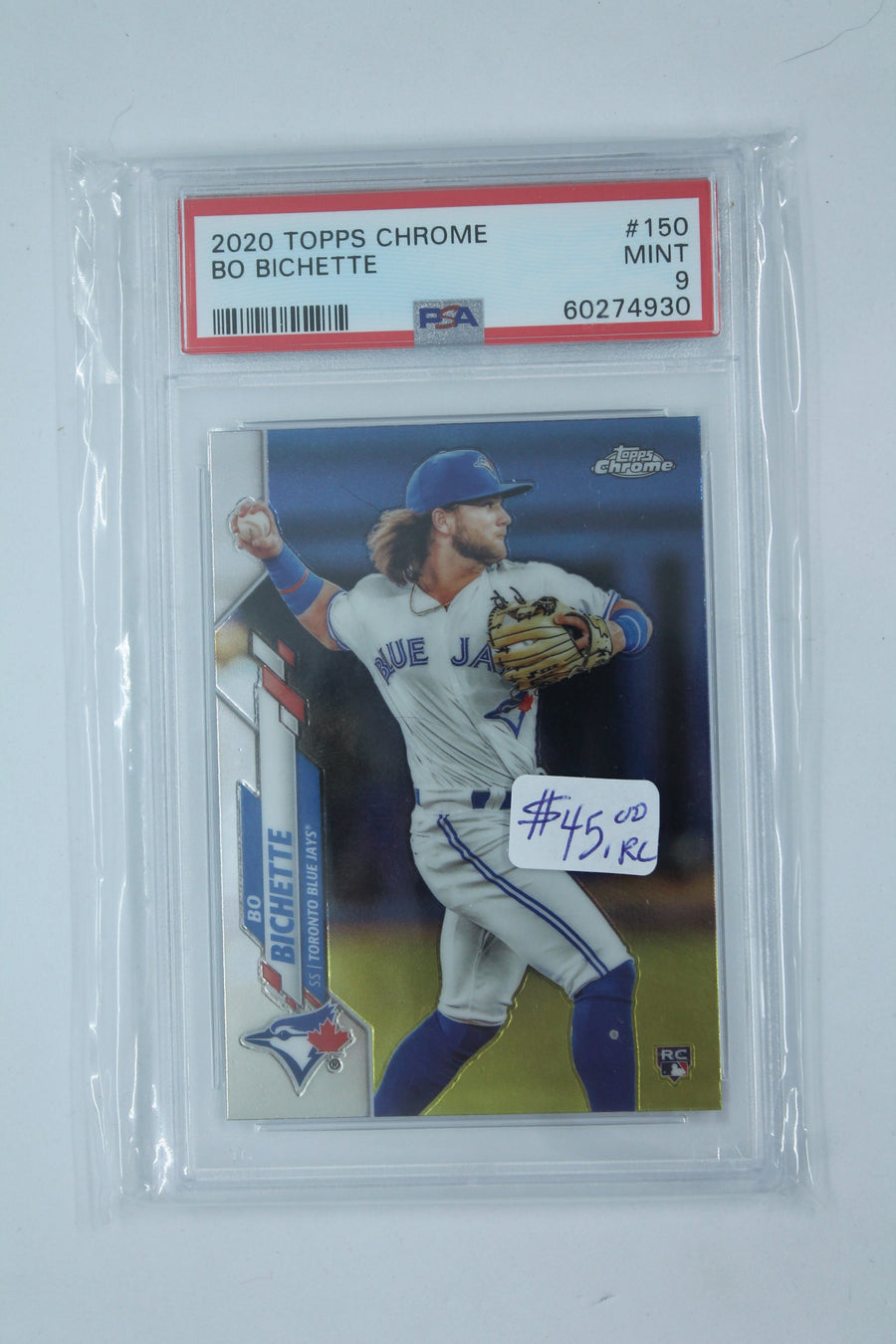 Bo Bichette 2020 Topps Chrome Rookie Card PSA Mint 9