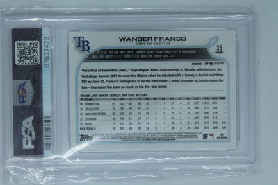 Wander Franco 2022 Topps Chrome Refractor Rookie Card PSA Mint 9