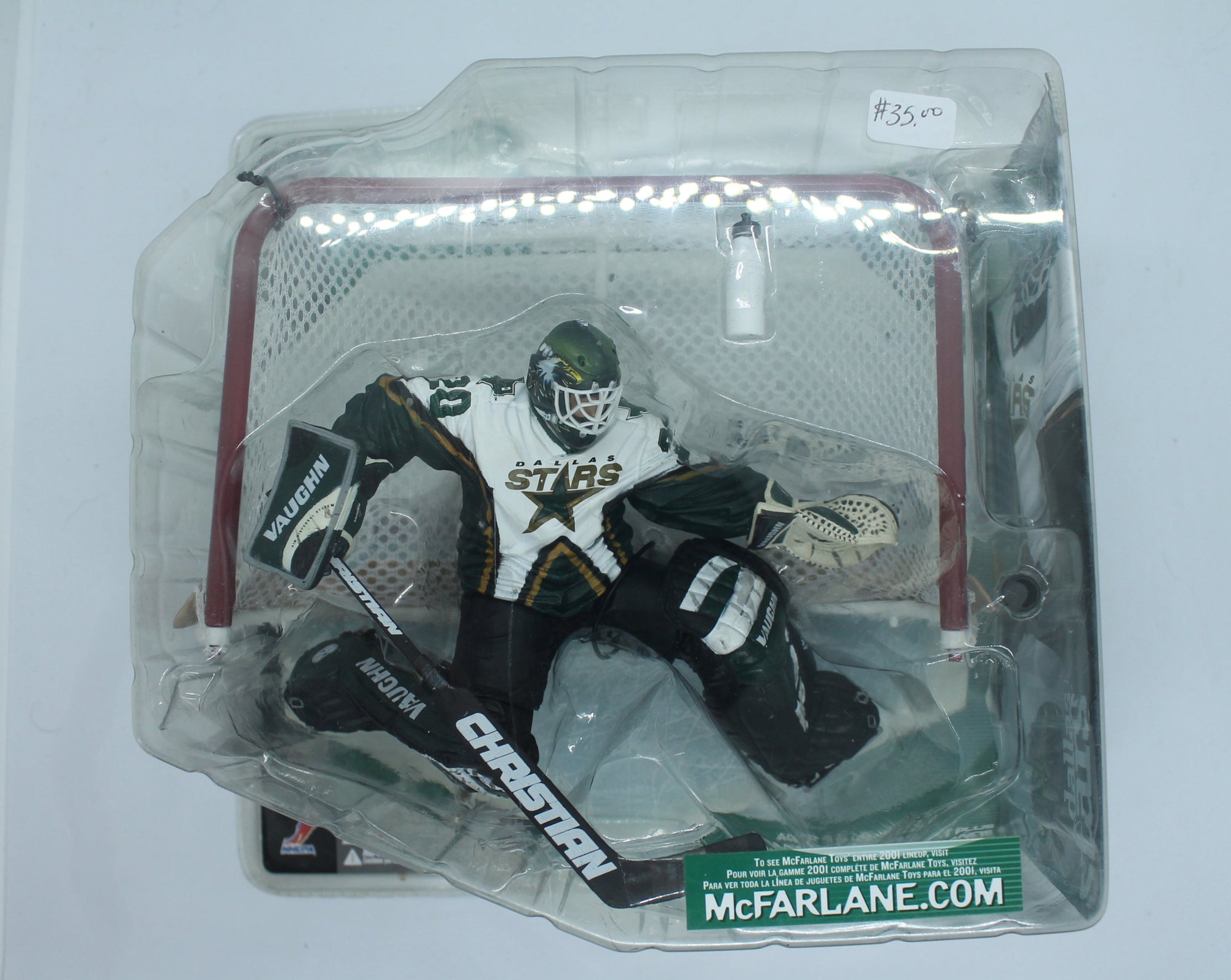 ED BELFOUR MCFARLANE - NHL SERIES 1 - Dallas Stars - White JERSEY