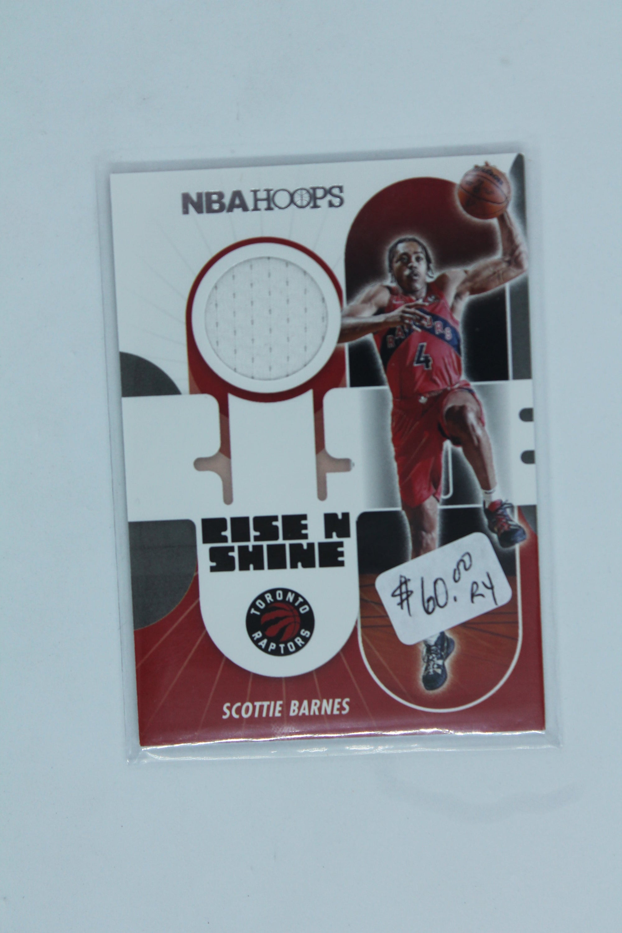 Scottie Barnes 2021-22 NBA Hoops - Rise N Shine Memorabilia #RS-SB  - Rookie Year (Sale)