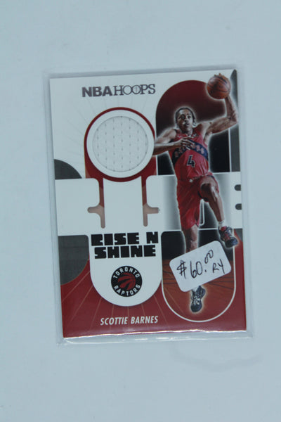 Scottie Barnes 2021-22 NBA Hoops - Rise N Shine Memorabilia #RS-SB  - Rookie Year (Sale)