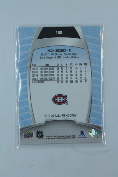 Nick Suzuki 2019-20 Upper Deck Allure SP Rookie Card