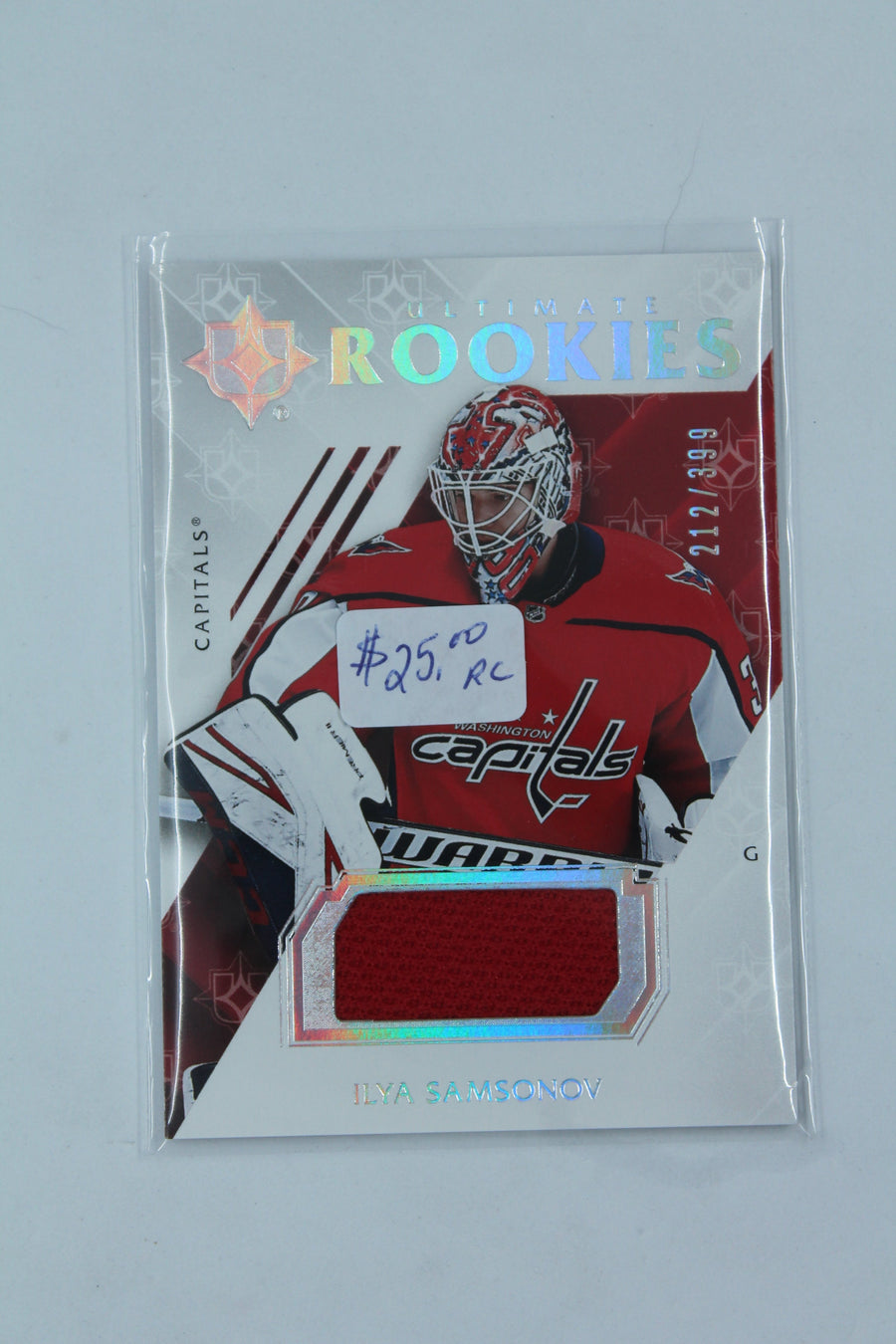 Ilya Samsonov 2018-19 UD Ultimate Collection Rookie Card #212/399