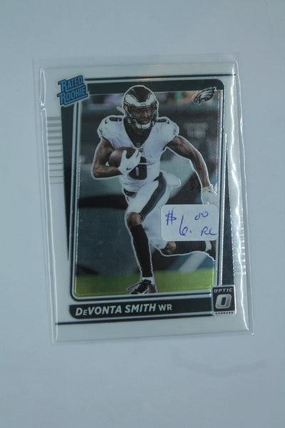 DeVonta Smith 2021 Panini Donruss Optic Rated Rookies Rookie Card