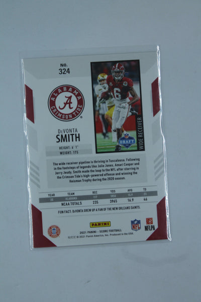 DeVonta Smith 2021 Panini Score Rookies Rookie Card