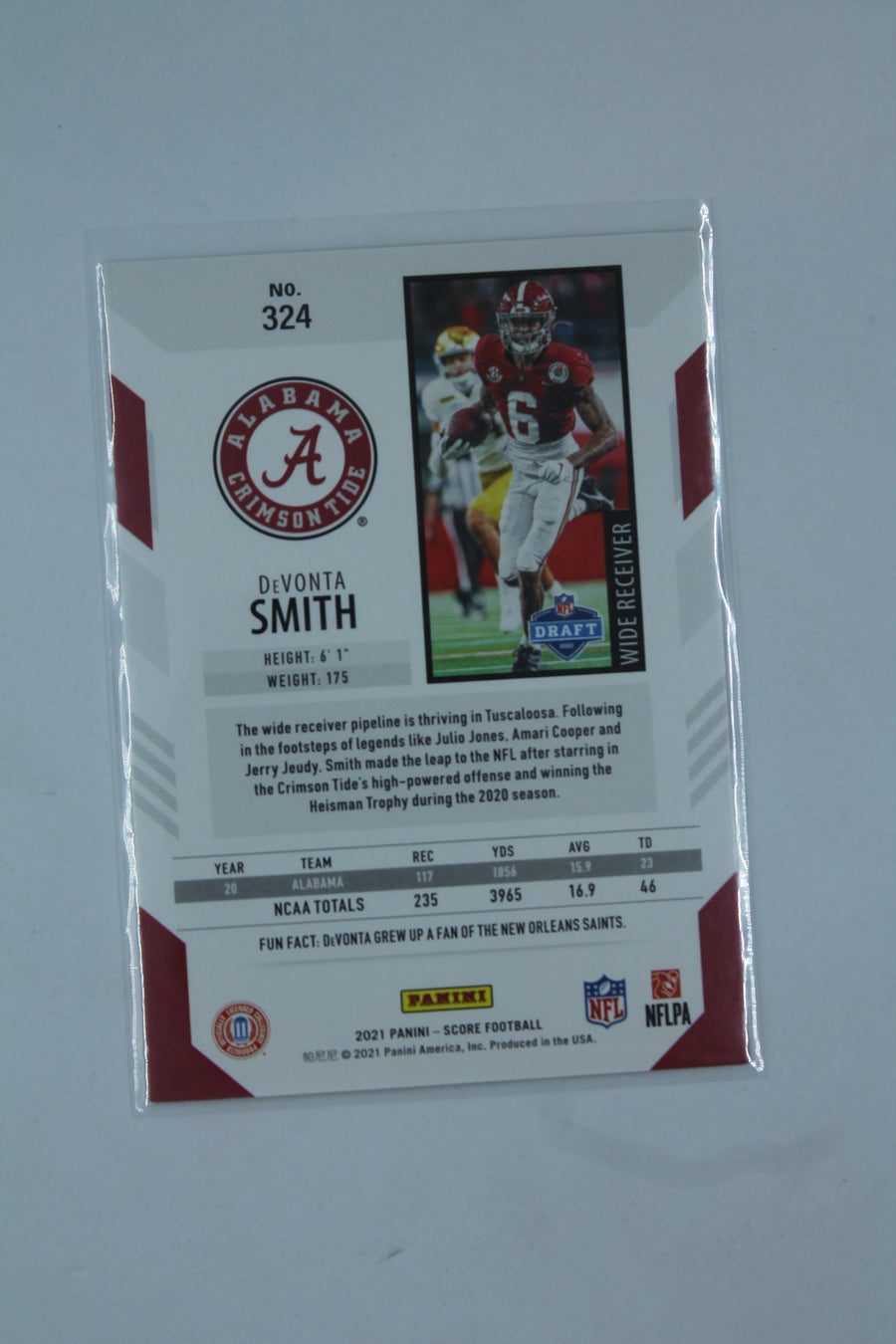 DeVonta Smith 2021 Panini Score Rookies Rookie Card