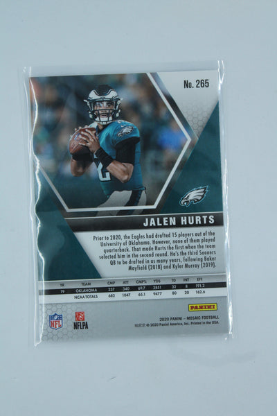 NFL Jalen Hurts Panini Mosaic Rookie Card - Philadelphia Eagles