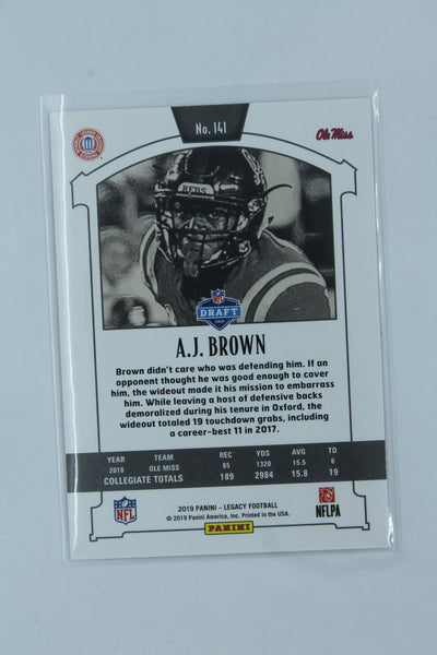 NFL A.J. Brown Panini Legacy Orange Rookies Rookie Card - Philadelphia Eagles #73/199