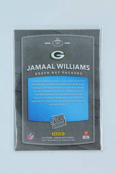 Jamaal Williams 2017 Donruss Optic - Rated Rookies Rookie Card
