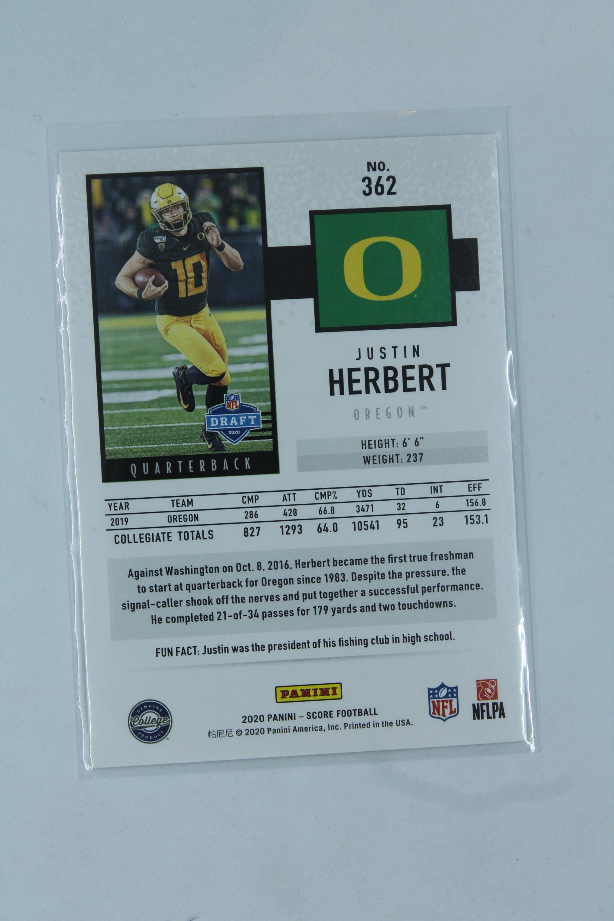 Justin Herbert 2020 Panini Score - Rookies Rookie Card