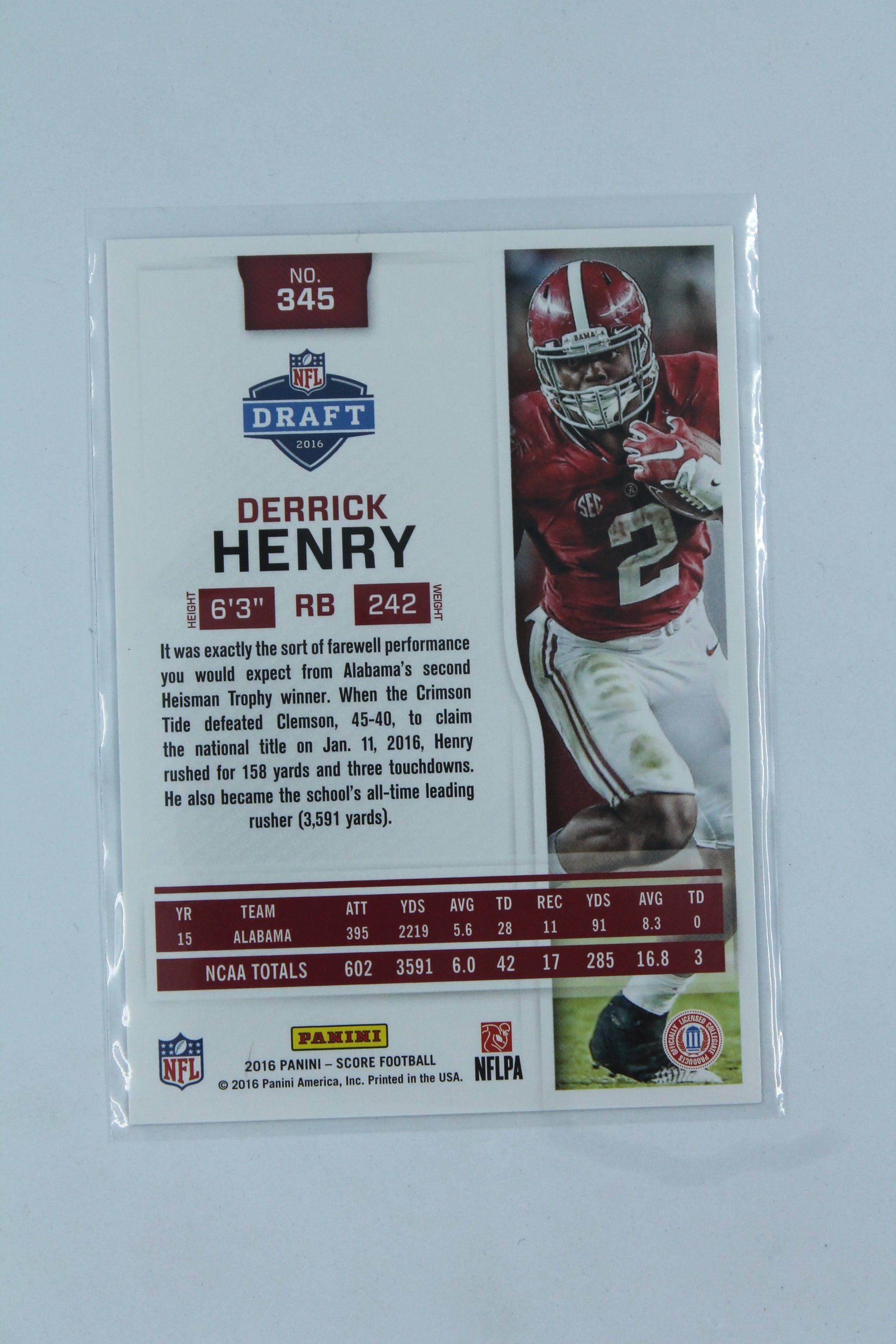NFL Derrick Henry 2016 Panini Score Rookie Card
