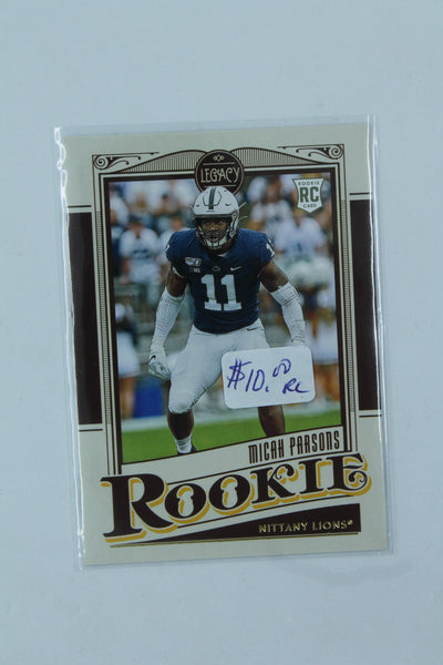NFL Micah Parsons 2021 Panini Legacy Rookies Rookie Card