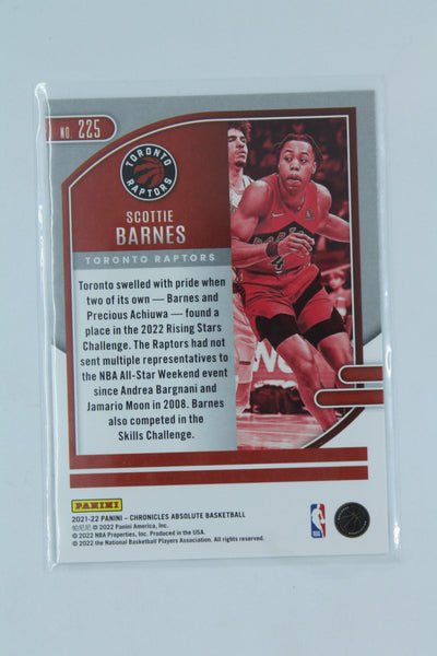 NBA Scottie Barnes 2021-22 Panini Chronicles Absolute Rookie Card