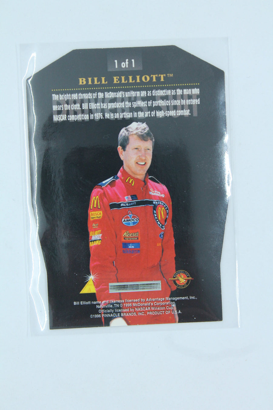 Bill Elliott 1996 Pinnacle - Driver's Suit #1 of 1  Card