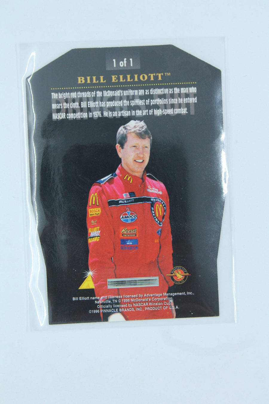 Bill Elliott 1996 Pinnacle - Driver's Suit #1 of 1 Card