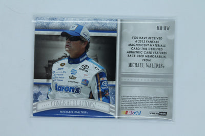 Michael Waltrip 2012 Press Pass Fanfare - Magnificent Materials #MM-MW #296/299