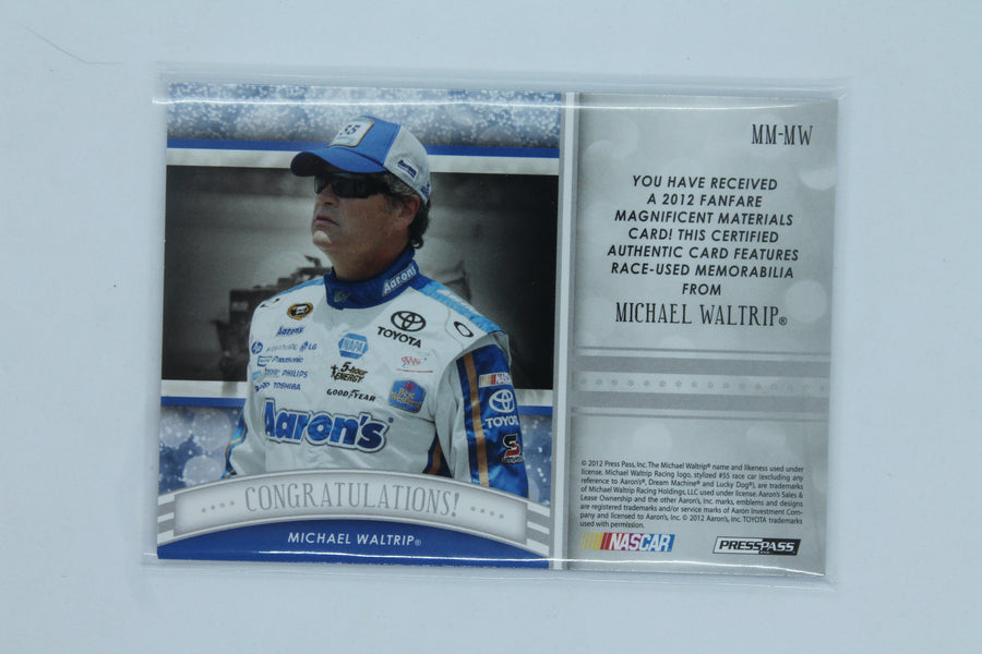 Michael Waltrip 2012 Press Pass Fanfare - Magnificent Materials #MM-MW #296/299