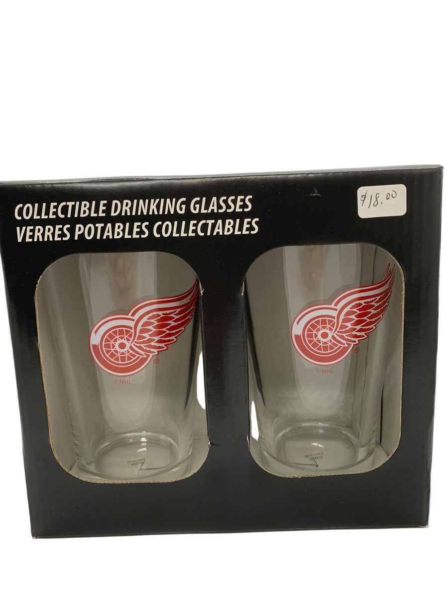 NHL Detroit Red Wings Collectible Drinking Glasses (2 pack)
