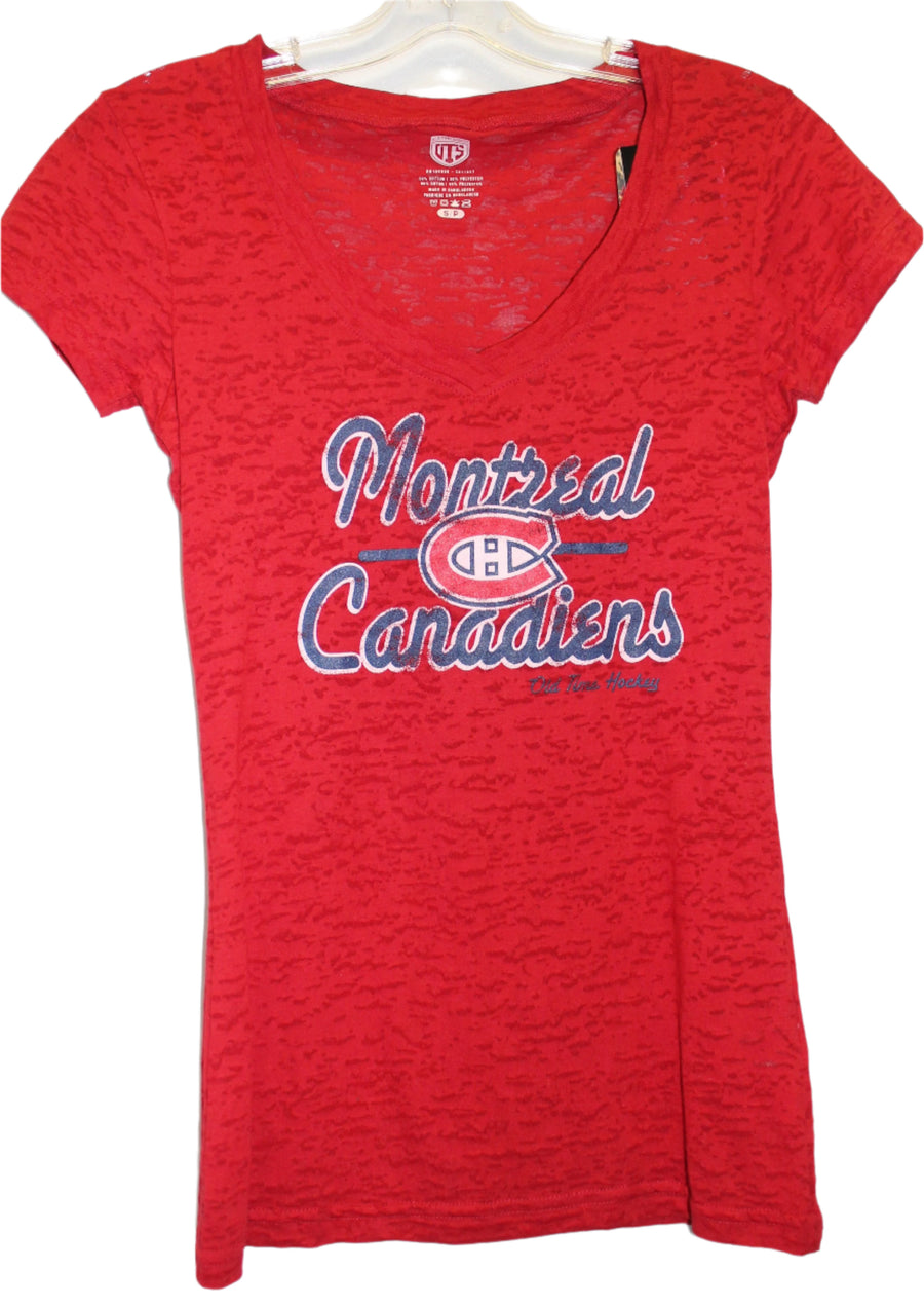 NHL Montreal Canadiens Women's OTH Burnout T-Shirt (red) -online only