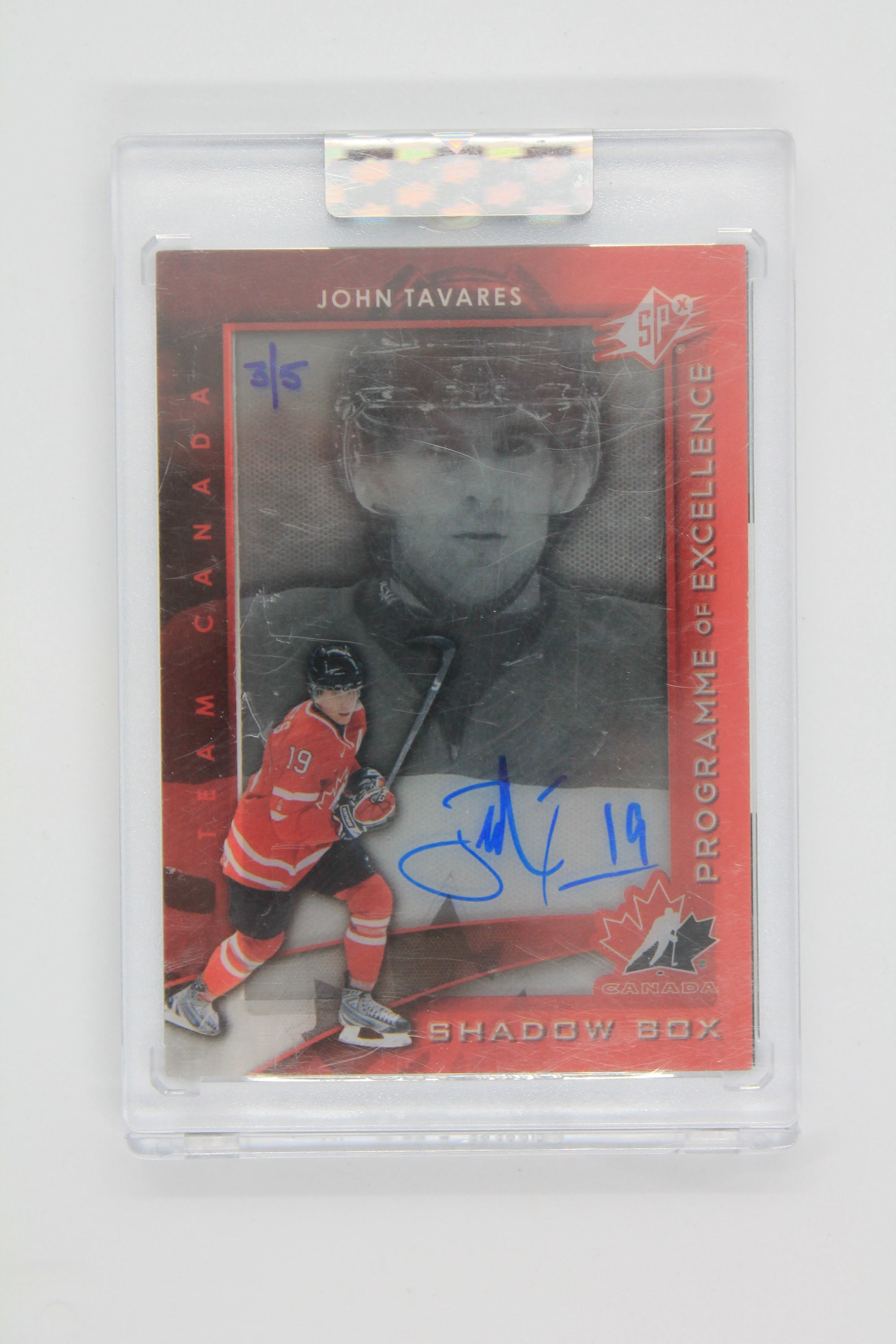 John Tavares 2019-20 SPX UD Buybacks Autographed Team Canada Shadow Box 3/5 Rare! - Sale