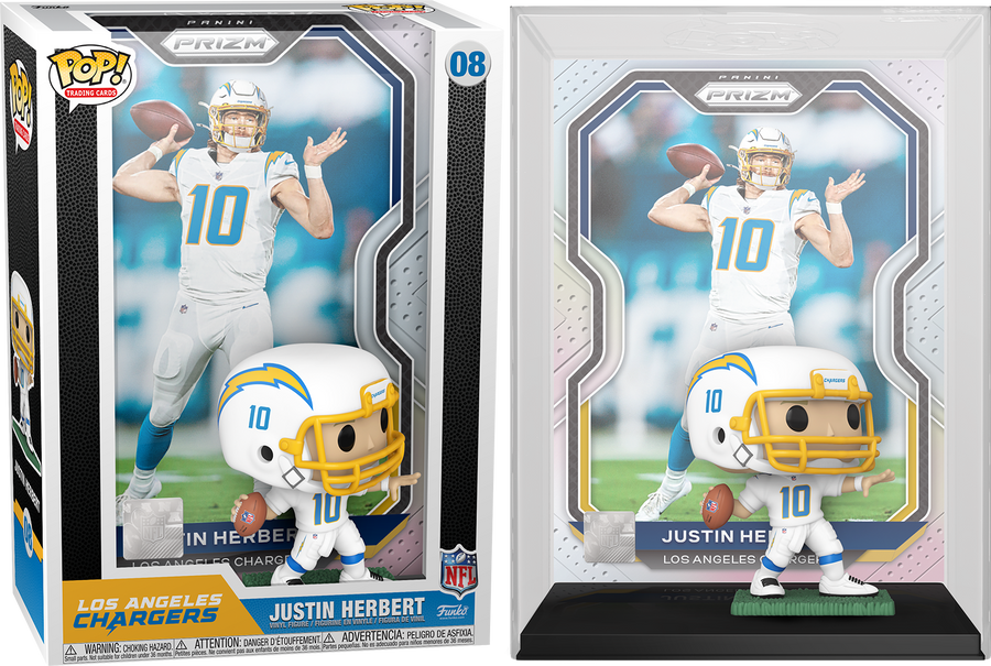 Funko POP NFL Justin Herbert #08 Trading Cards- Los Angeles Chargers