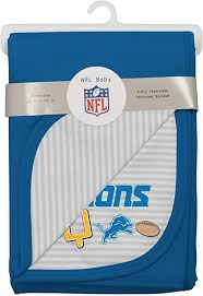 NFL Detroit Lions 2-Ply Reversible Baby Receiving Blanket