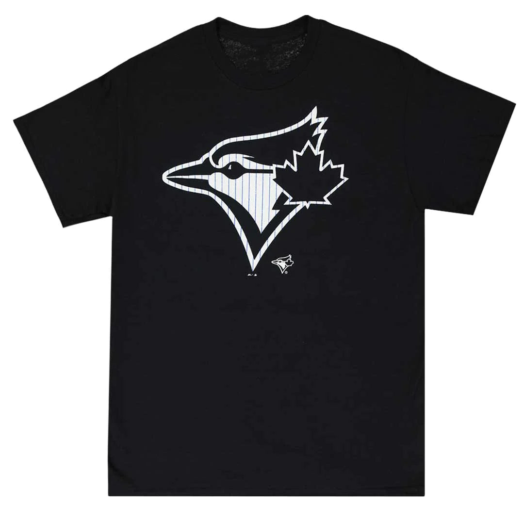 MLB Toronto Blue Jays Mens Pinstripe Logo Tee